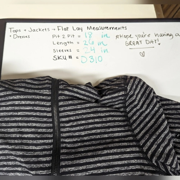 Lululemon Men M Surge Warm 1/2 Zip Raven Stripe Black Heathered Black Athletic - Picture 13 of 13